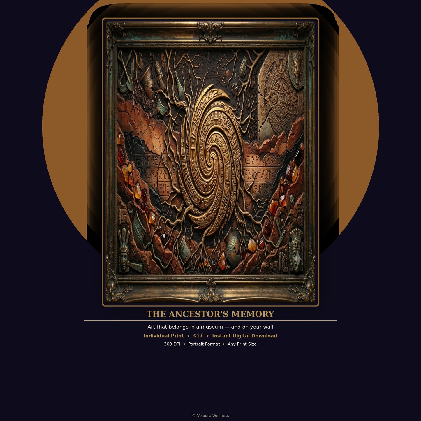 The Ancestor's Memory — Ancient Mythology Wall Art Print | Digital Download