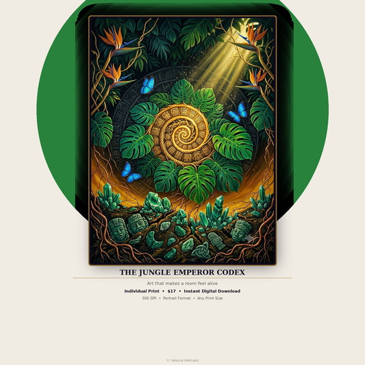 The Jungle Emperor Codex — Tropical Wall  Art Print | Digital Download